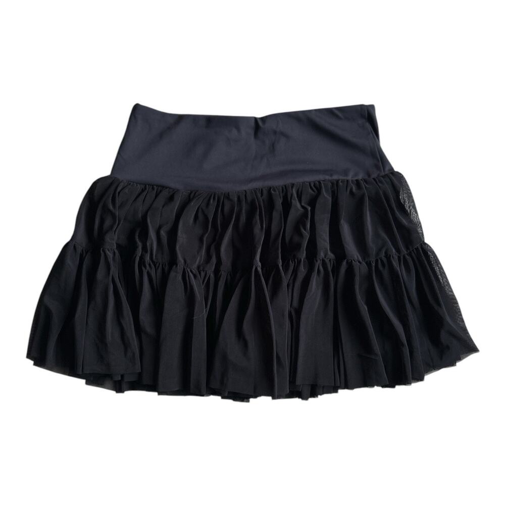 NWT HALARA Women's Skort Pull On Elastic Waist Black Stretch Size Small 25”-27”